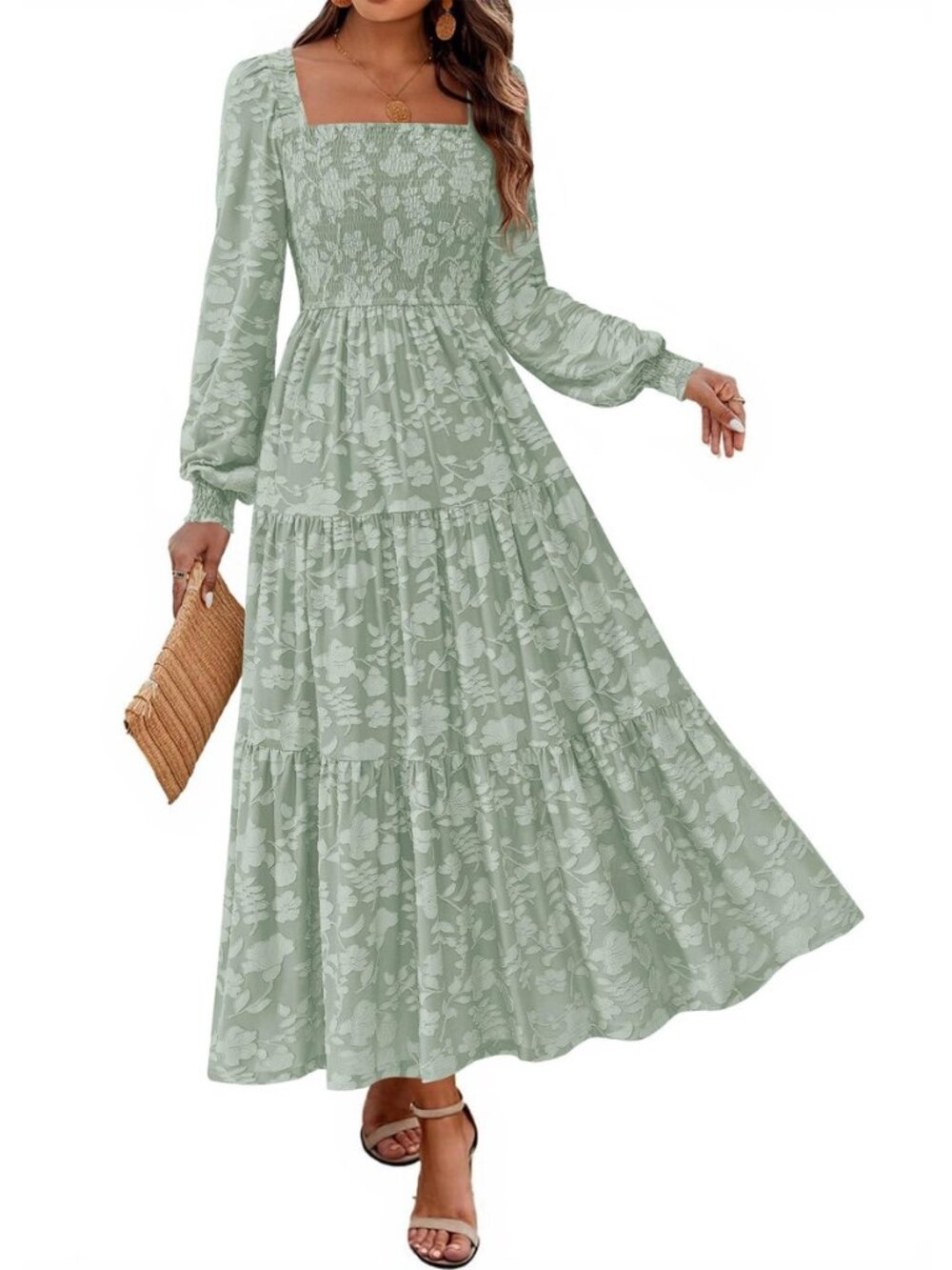 Long Sleeve Wedding Guest Dress for Women Formal